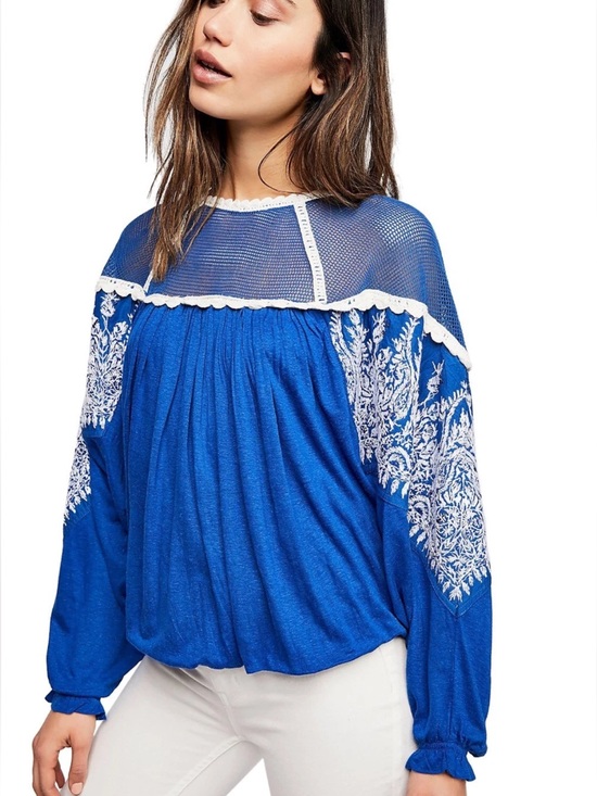Free People Tops - Free People Embroidered “Carly” Top